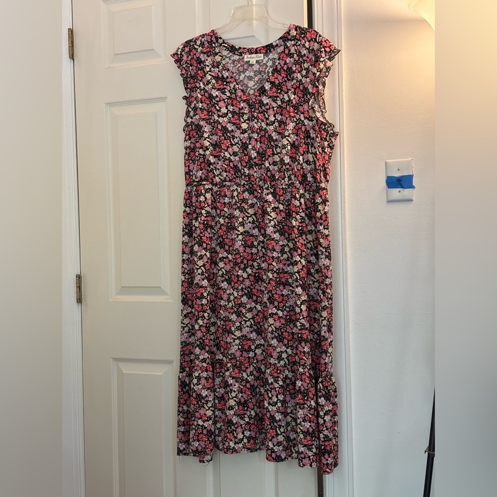 Sleeveless V-neck Sundress 2X
